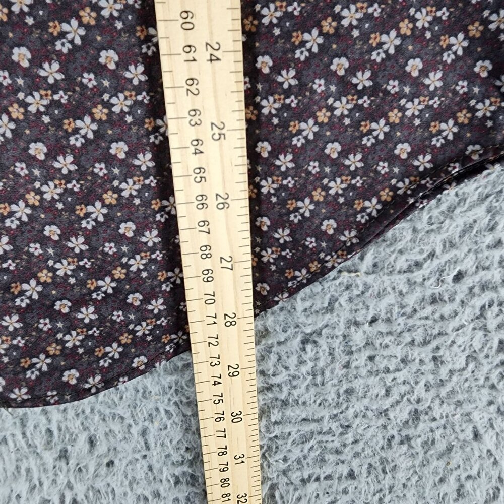 Society of Threads Shirt Mens Small Brown Floral Long Sleeve Button Up *NWT* - Picture 6 of 10
